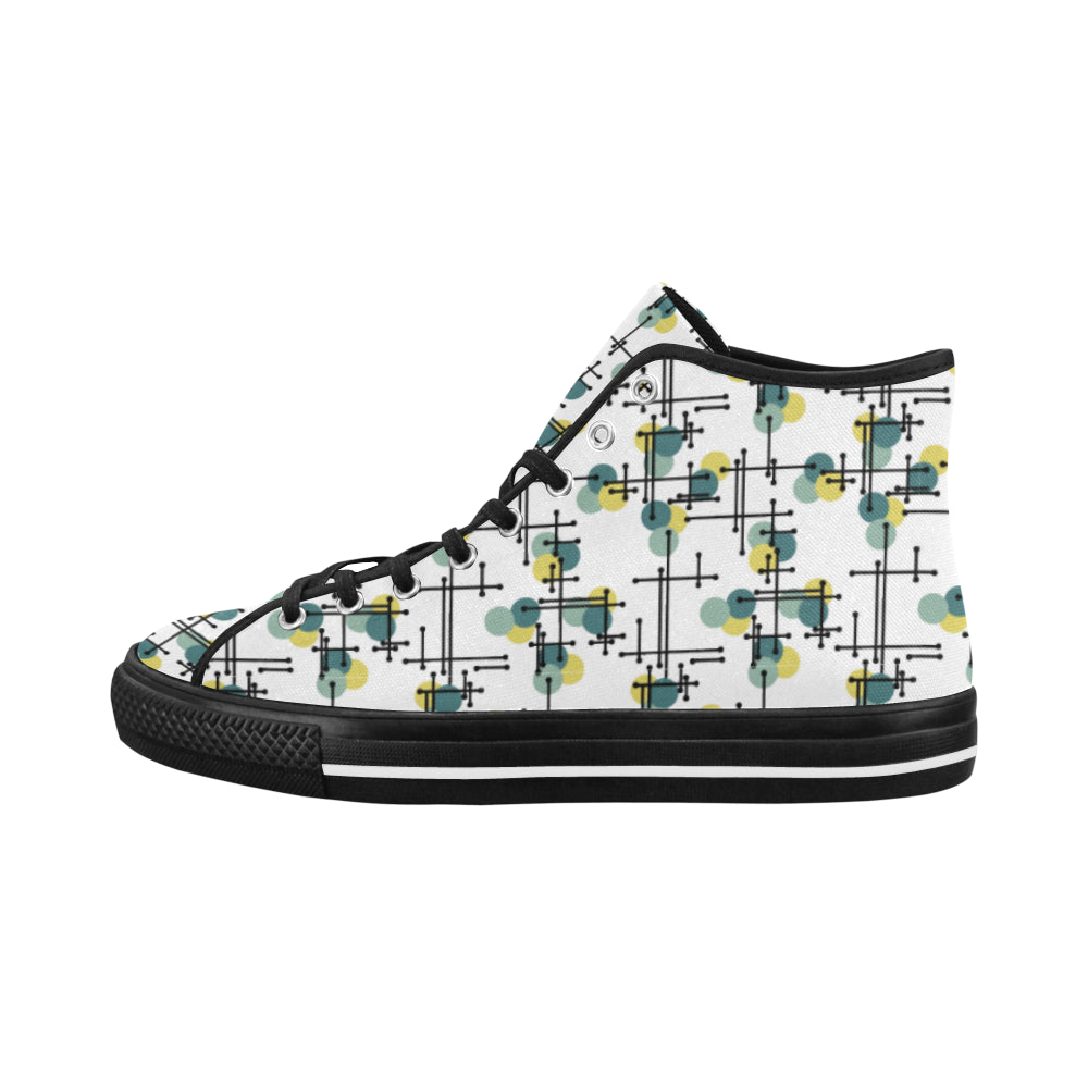 Women's Atomic Polka Print Canvas High Top Shoes