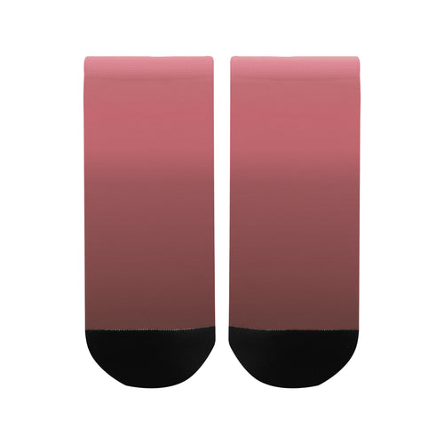 Men's Wine Color Gradient Print Anklet Socks