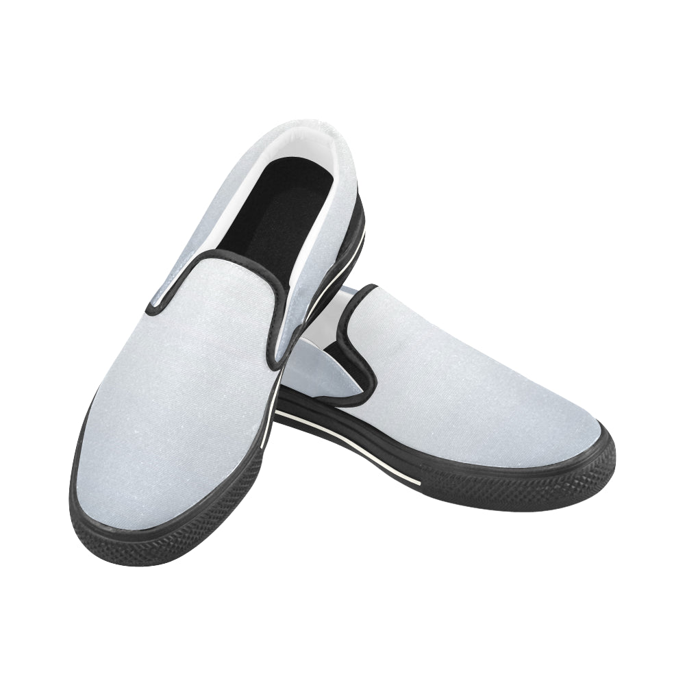 Men's Light Blue Solids Print Canvas Slip-on Shoes