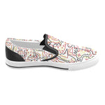 Men's Tangled Doodle Print Canvas Slip-on Shoes