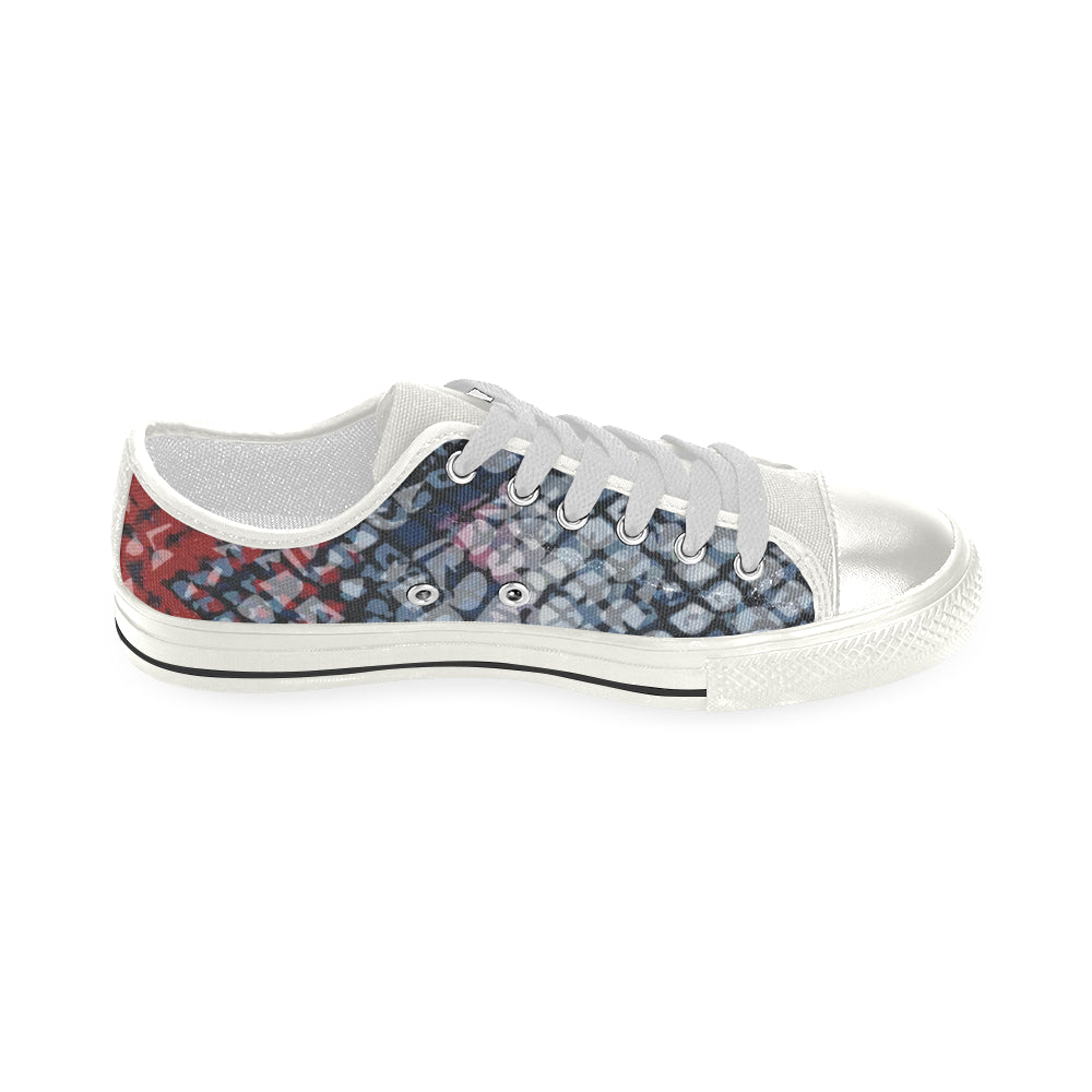 Women's Fish Print Canvas Low Top Shoes