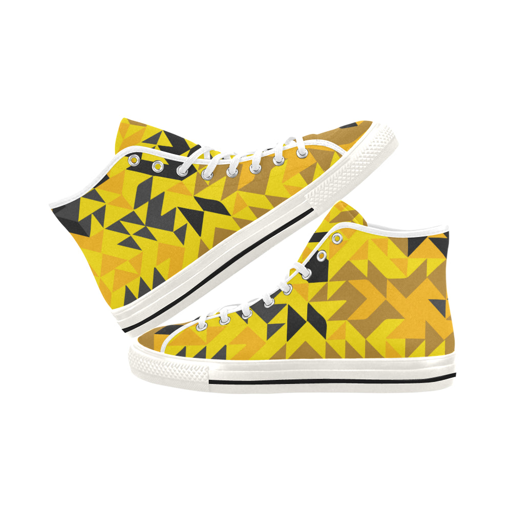 Women's Geometrical Camouflage Print Canvas High Top Shoes
