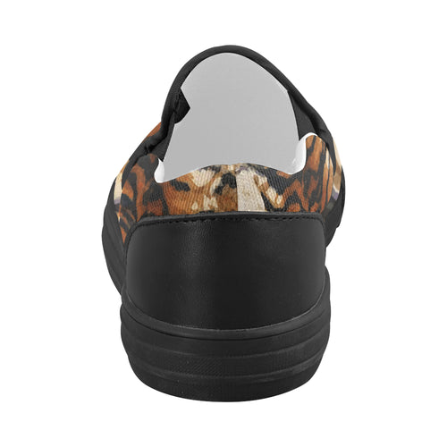 Women's Tiger Print Canvas Slip-on Shoes