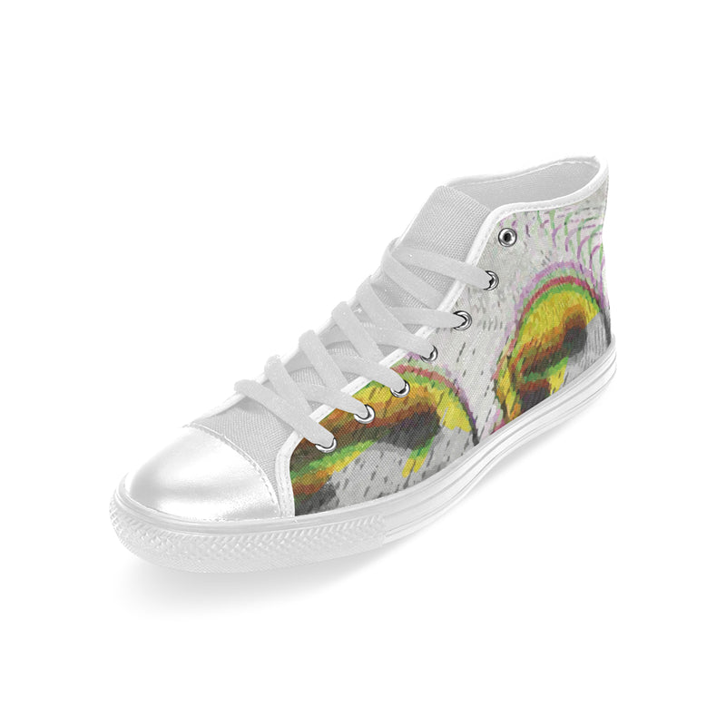 Men's Oracle Psychedelic Print Canvas High Top Shoes