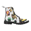 Men's Abstract Animal Print Canvas Boots
