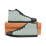 Kids' Mint Green Solids Print High Top Canvas Shoes