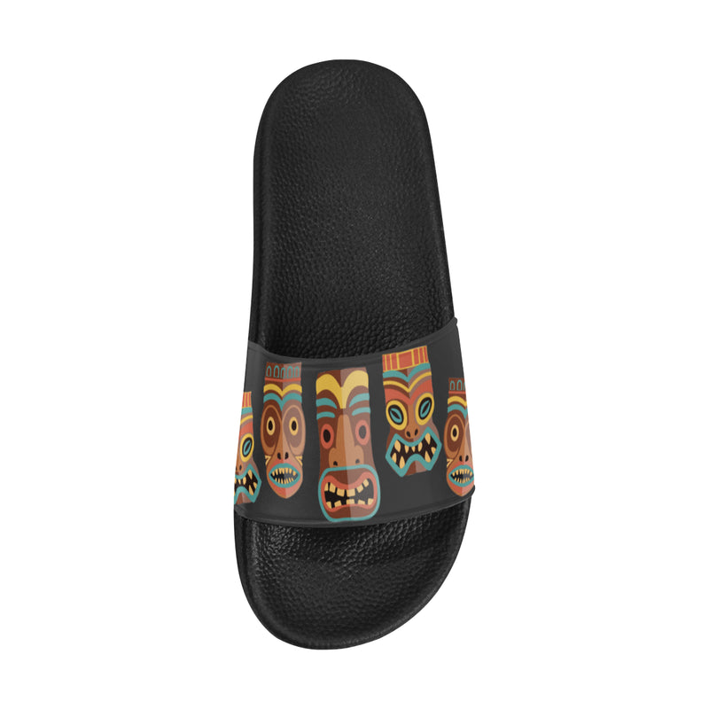 Men's Tribal Face Mask Print Sliders Sandal