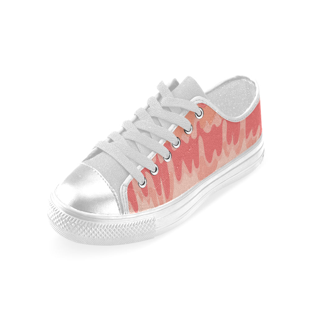 Women's Dripping Paint Splatter Print Low Top Canvas Shoes