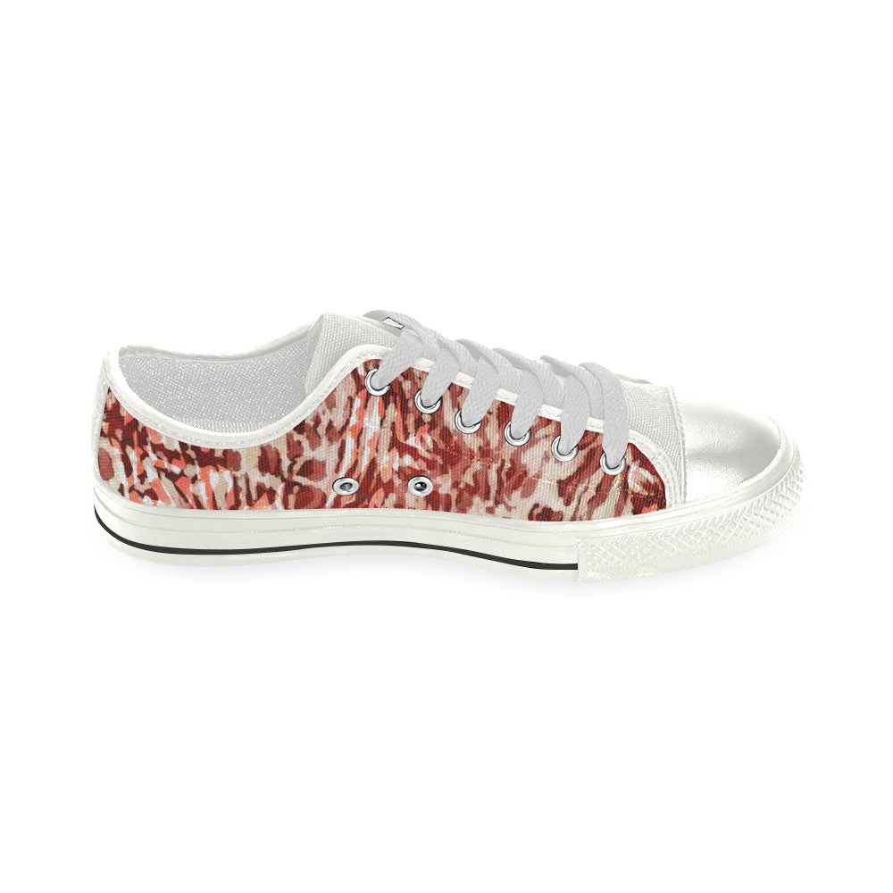 Women's Zebra Art Print Canvas Low Top Shoes