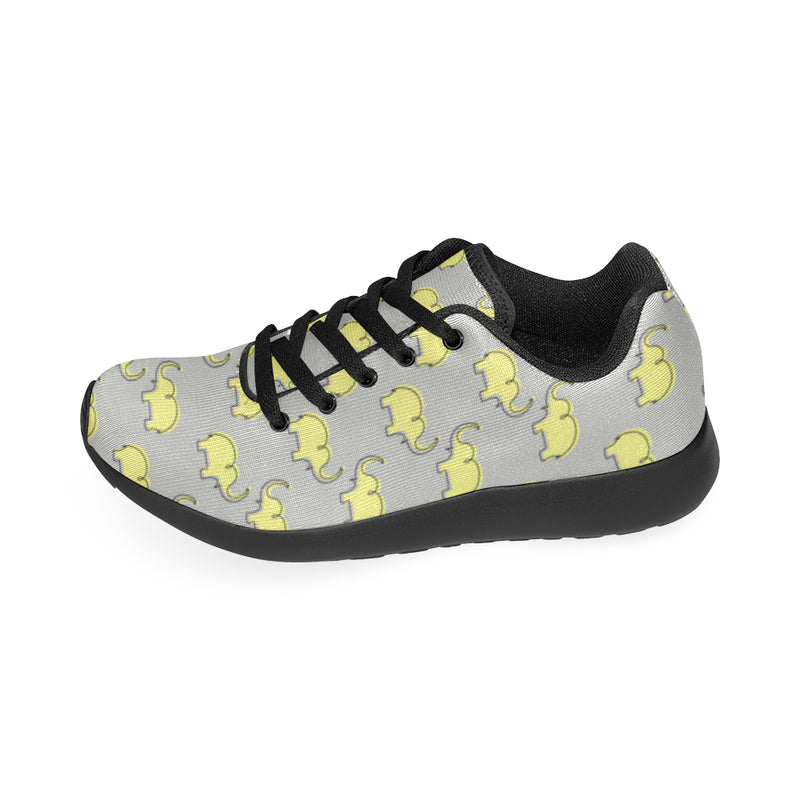 Kid's Doodled Elephant Casual Print Canvas Sneakers