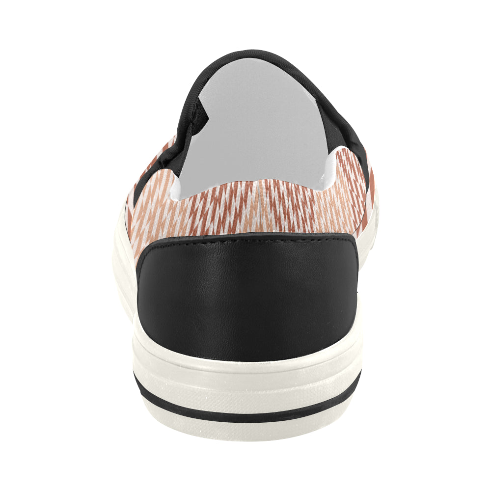 Women's Checkers Print Canvas Slip-on Shoes