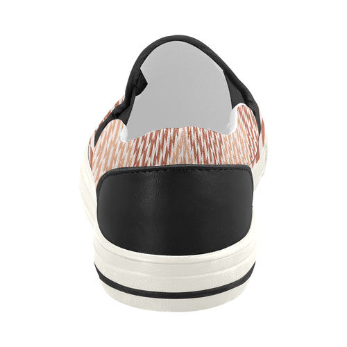Women's Checkers Print Canvas Slip-on Shoes