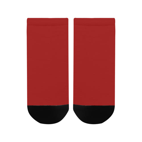 Men's Flaming Red Solid Print Anklet Socks