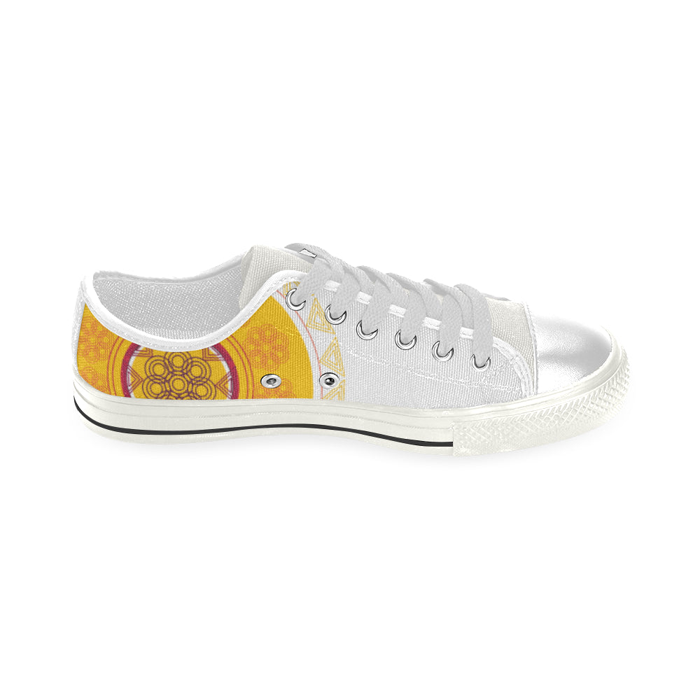 Men's Mandala Print Canvas Low Top Shoes