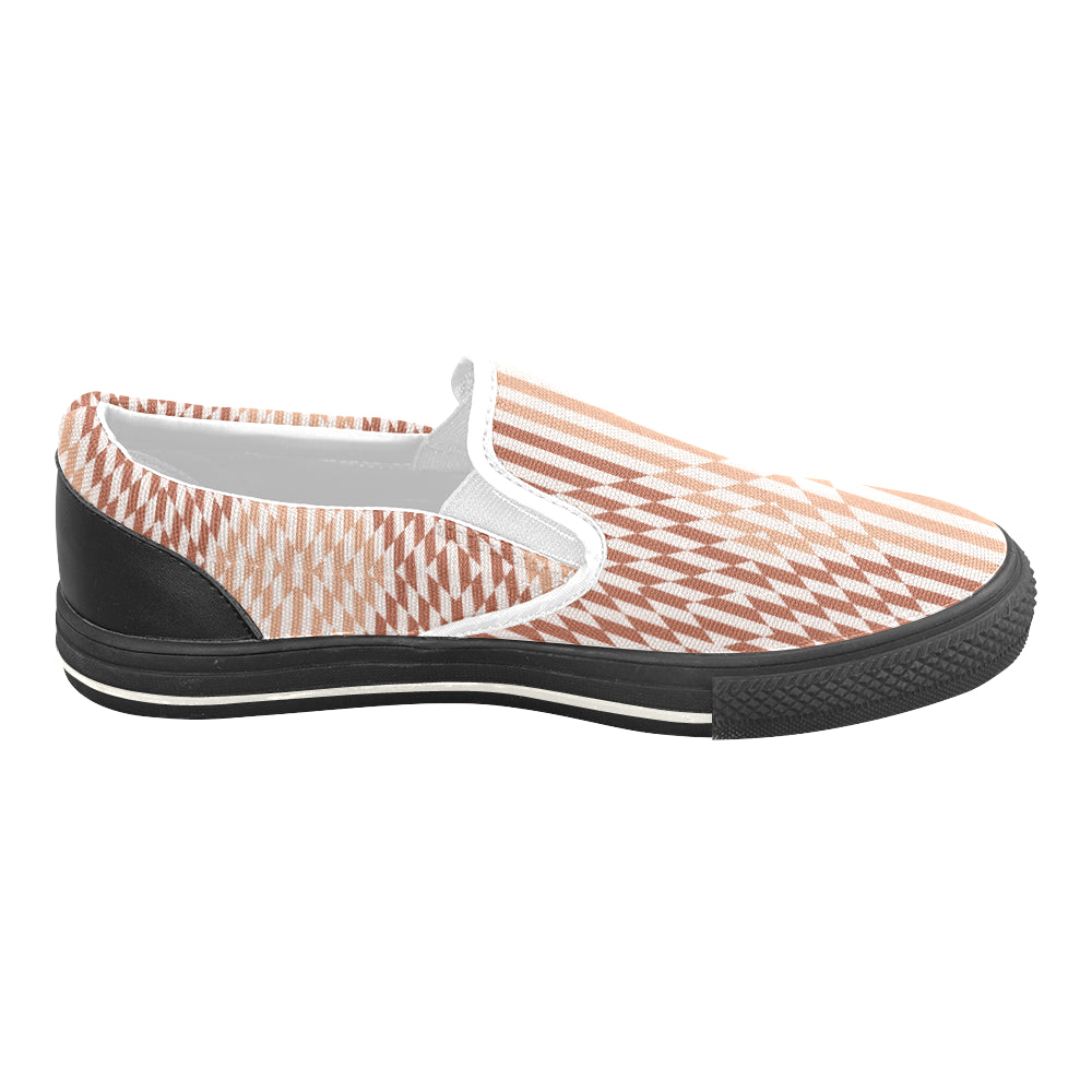 Men's Checkers Print Canvas Slip-on Shoes