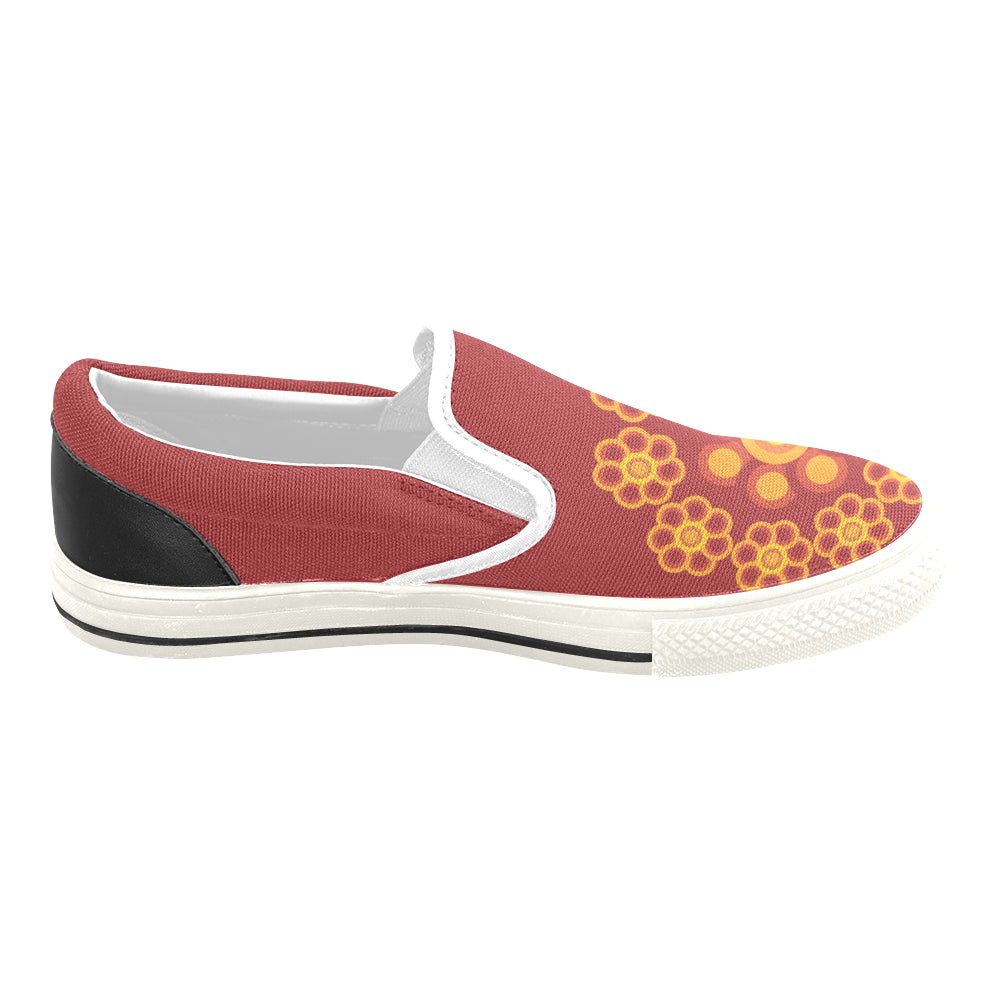 Men's Mandala Art Print Canvas Slip-on Shoes