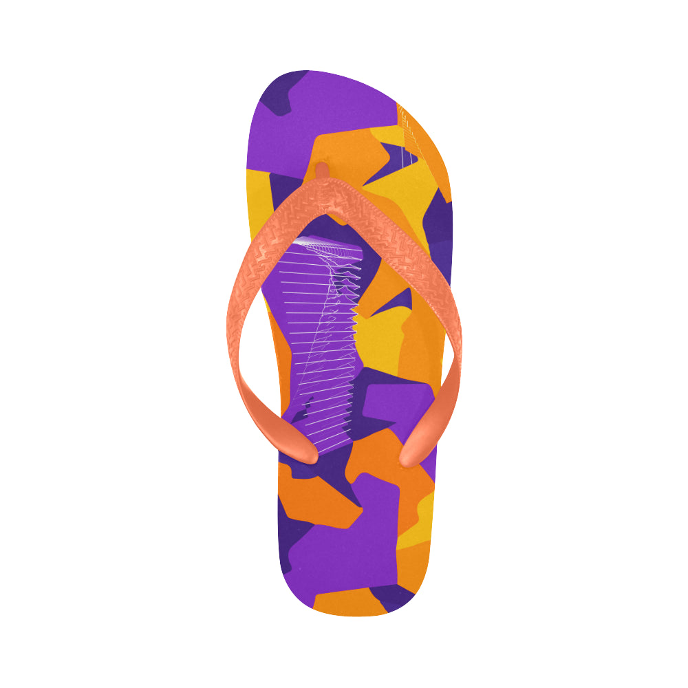 Unisex Fiery Camouflage Print Flip Flops