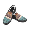 Men's Hued Waves Tribal Print Slip-on Canvas Shoes