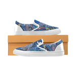 Women's Big Size Aquatic Paint Splatter Print Canvas Slip-on Shoes