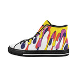 Men's Paint Splatter Print Big Size High Top Canvas Shoes