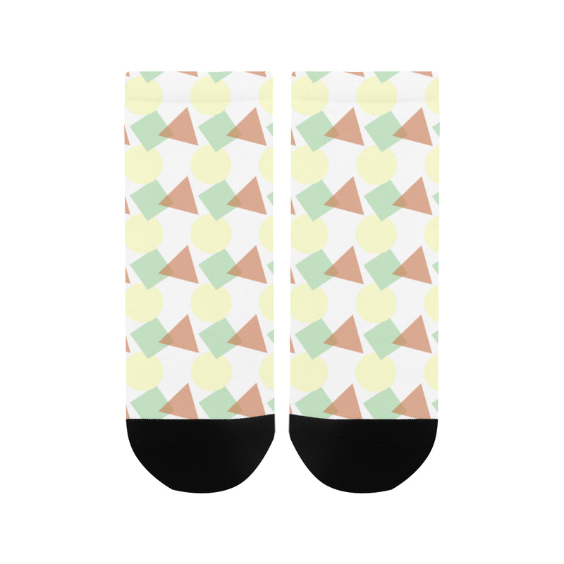 Women's Pastel Shapes Print Anklet Socks