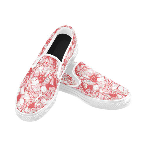 Men's Floral Print Canvas Slip-on Shoes