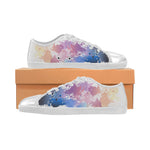 Women's Big Size Dabbed Paint Splatter Print Canvas Low Top Shoes