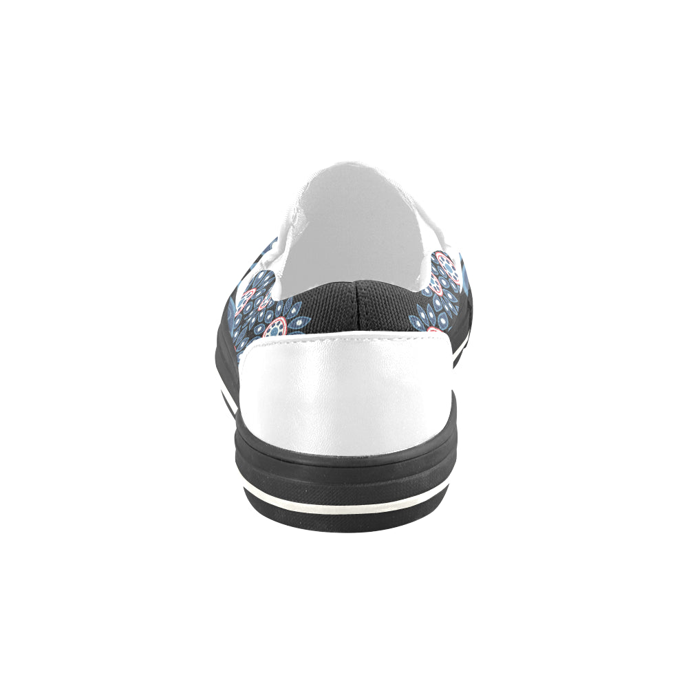 Men's Mandala Print Canvas Slip-on Shoes