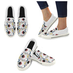 Men's Clashing Cubes Geometrical Print Slip-on Canvas Shoes