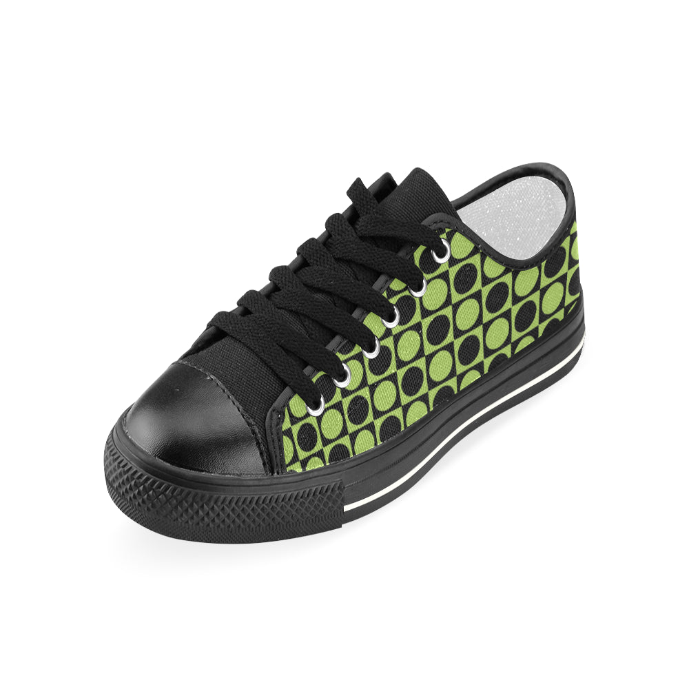 Women's Polka Dots Trip Print Low Top Canvas Shoes