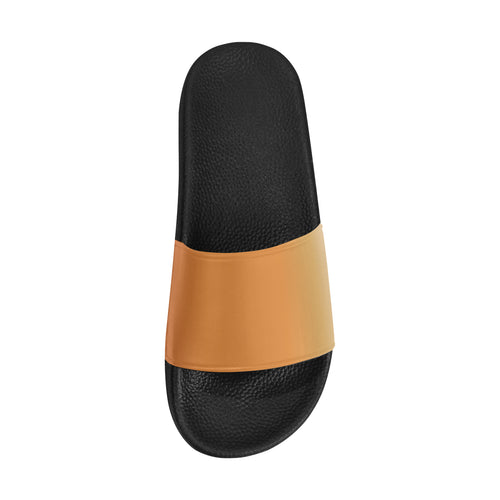 Men's Orange Gradient Print Sliders Sandal