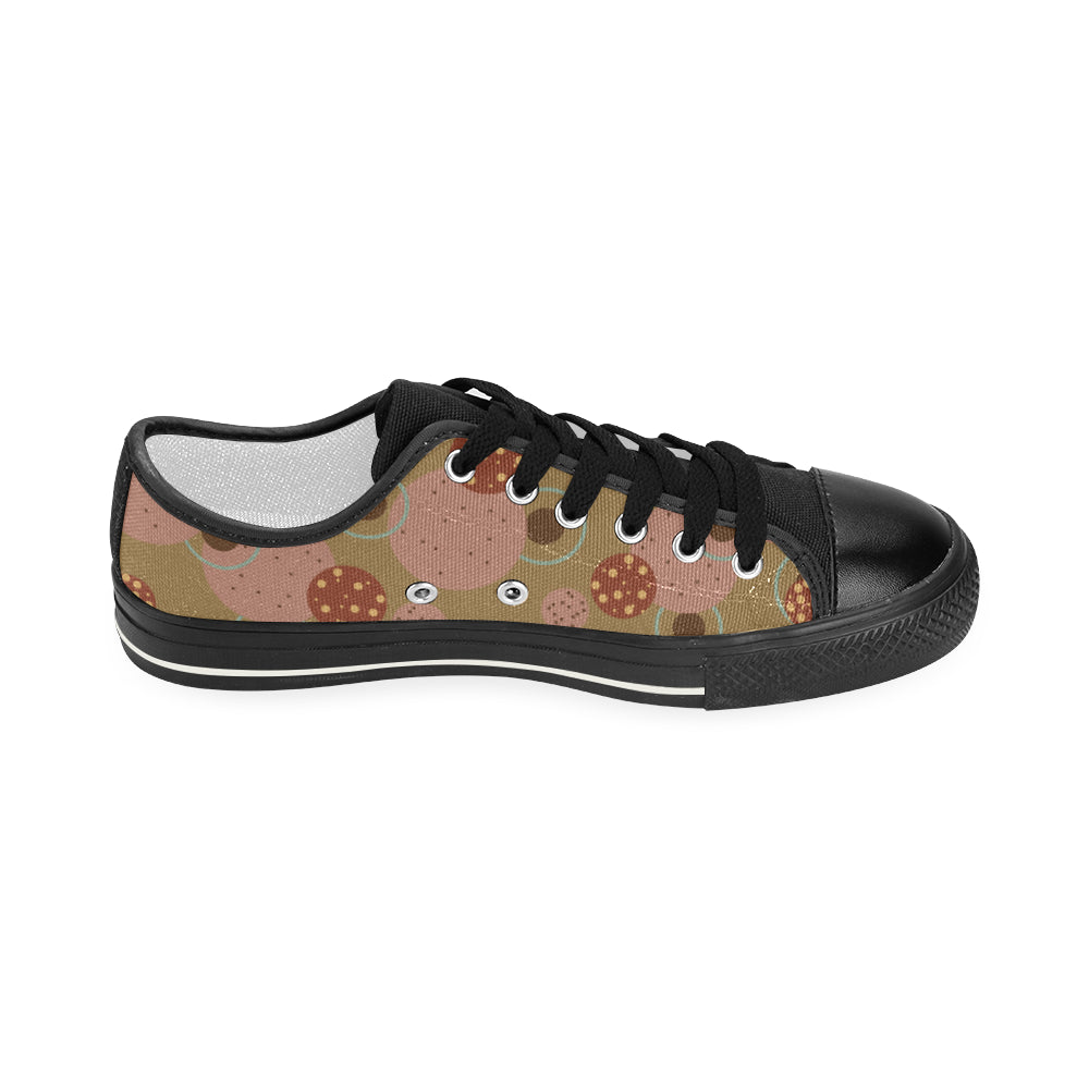 Women's Earthy Polka Dots Print Low Top Canvas Shoes