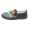 Men's Hued Waves Tribal Print Slip-on Canvas Shoes