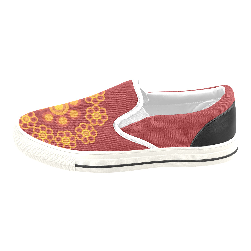 Men's Mandala Art Print Canvas Slip-on Shoes