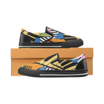 Women's Abstract Piano Pop Art Print Canvas Slip-on Shoes