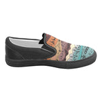 Men's Hued Waves Tribal Print Slip-on Canvas Shoes