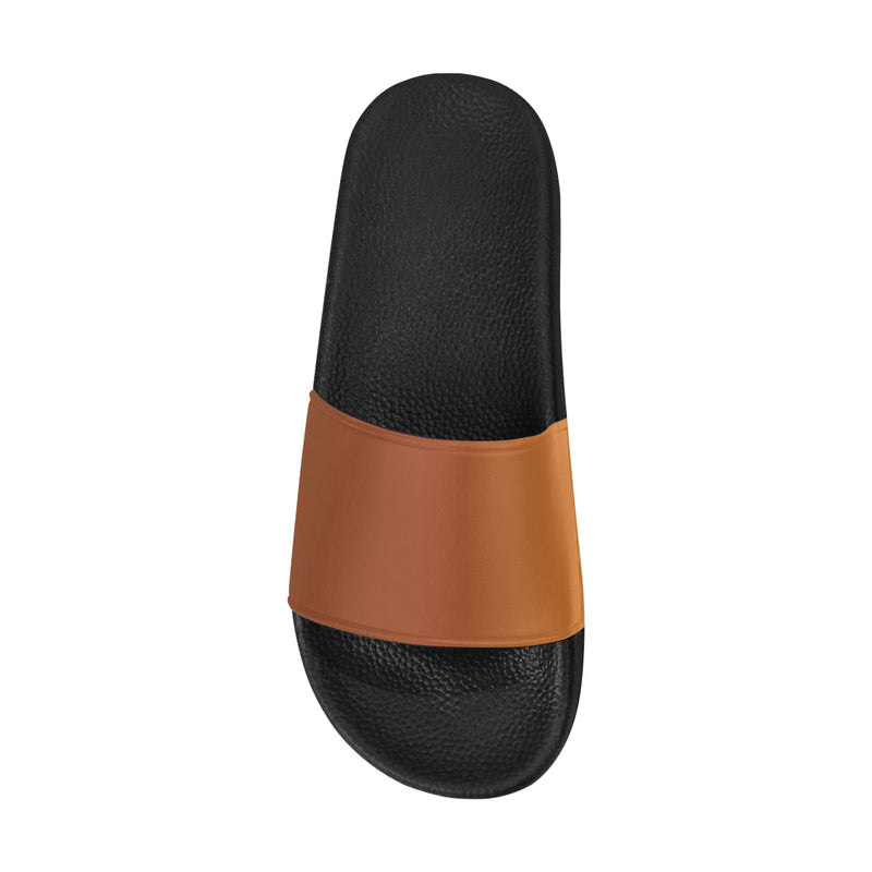Men's Orange Gradient Print Sliders Sandal