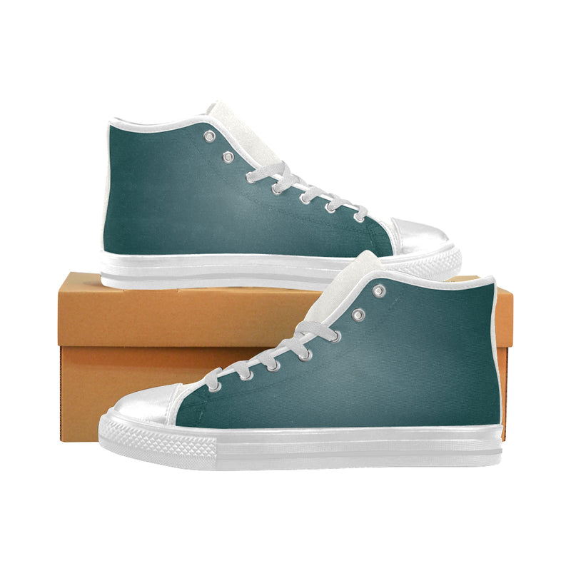 Buy Women Big Size Teal Solids Print Canvas High Top Shoes at TFS