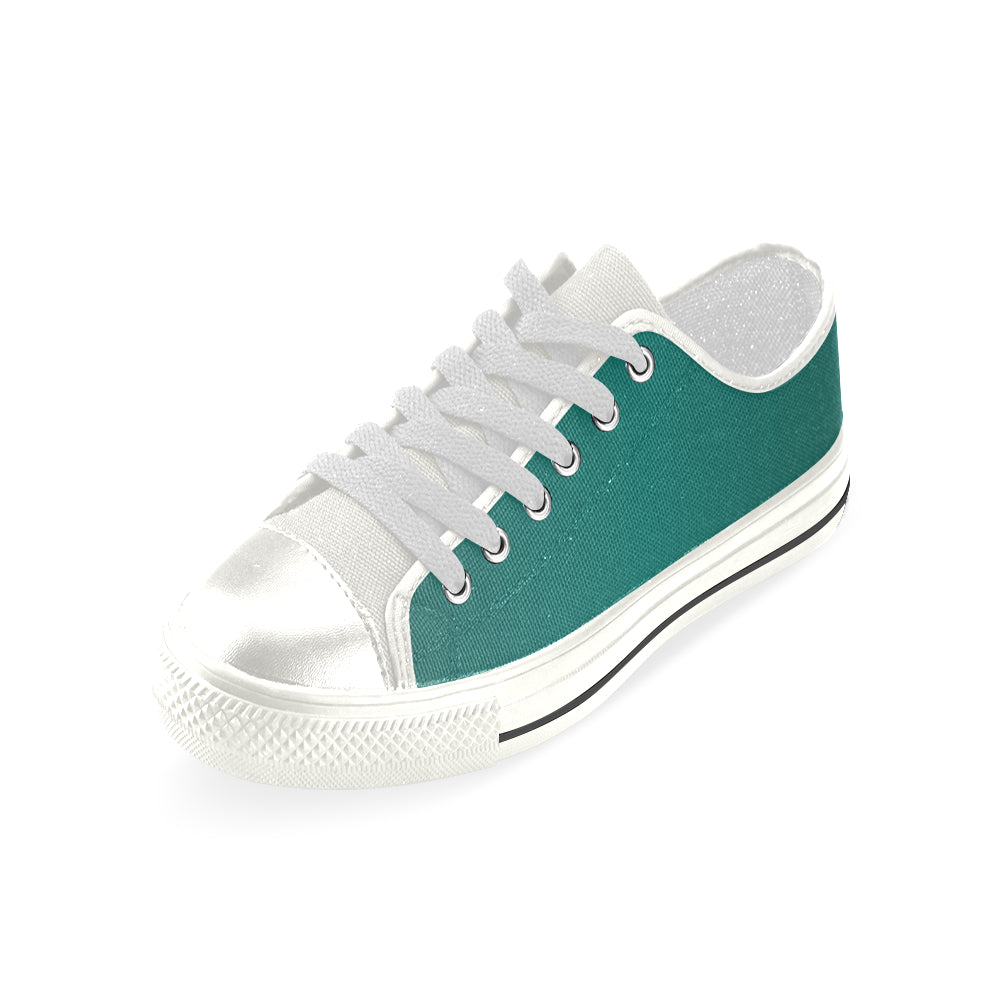 Women's Bottle Green Solids Print Canvas Low Top Shoes