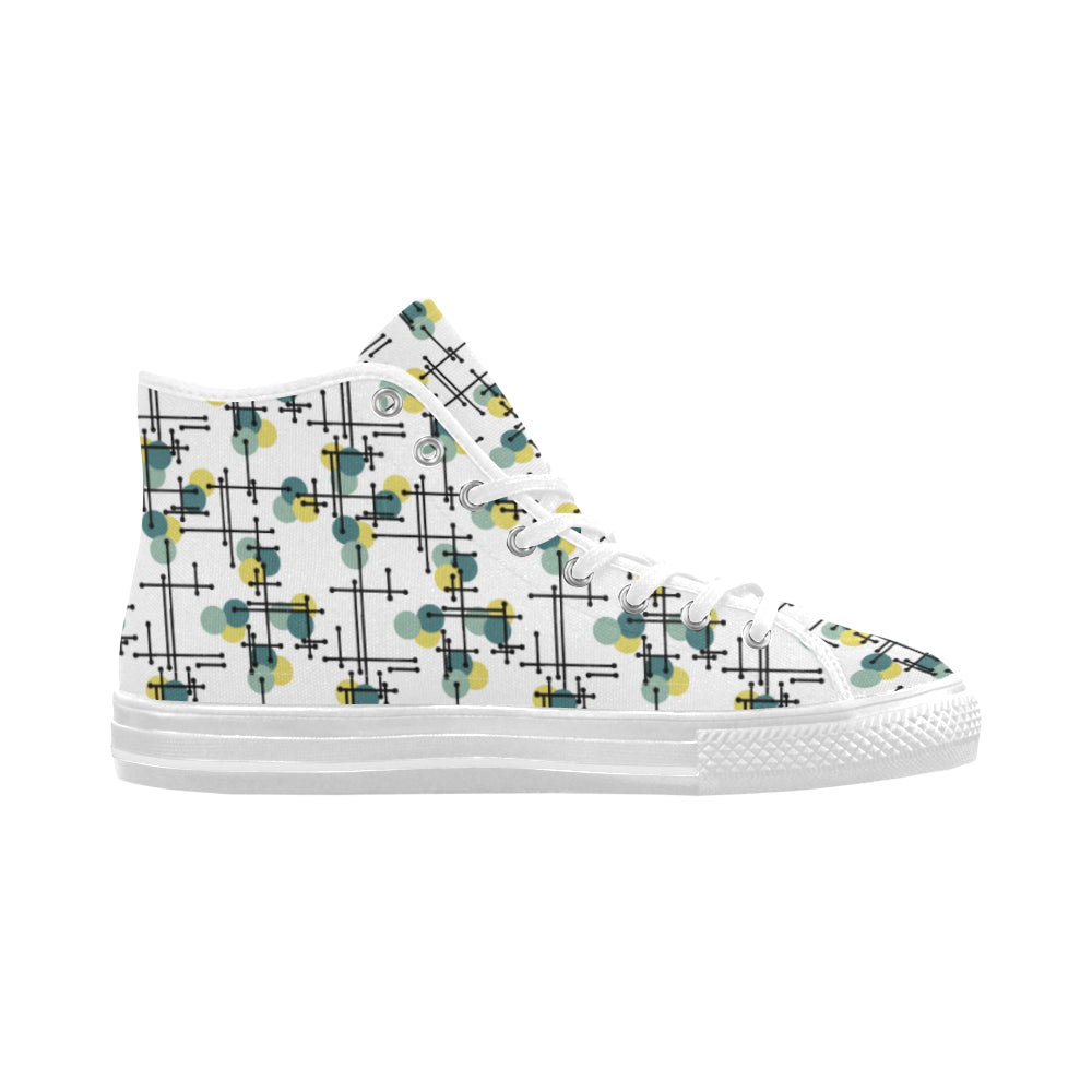 Women's Atomic Polka Print Canvas High Top Shoes