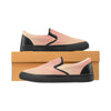 Men's Peach Solid Print Canvas Slip-on Shoes