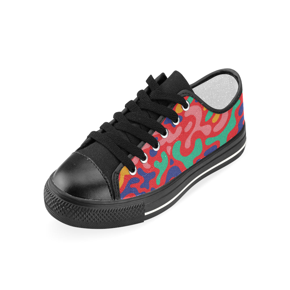 Women's Camouflage Art Print Canvas Low Top Shoes