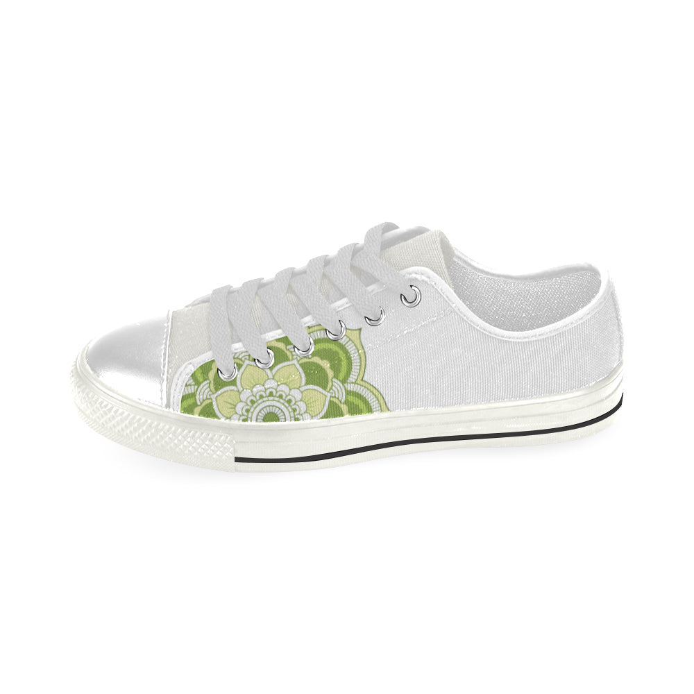 Men's Minimal Mandala Print Canvas Low Top Shoes