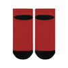 Men's Flaming Red Solid Print Anklet Socks