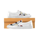 Men's Big Size Clashing Cubes Print Slip-on Canvas Shoes