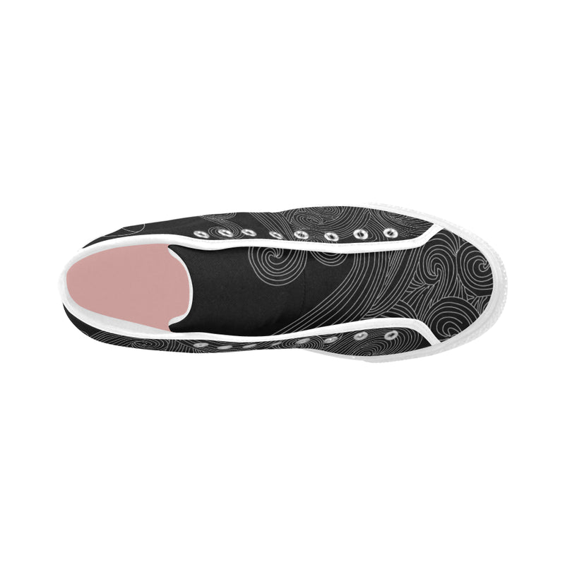 Women's Aquarius Water Bearer Zodiac Print Canvas High Top Shoes