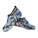 Women's Blue Orchid Floral Print Canvas Barefoot Shoes