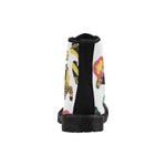Men's Abstract Animal Print Canvas Boots