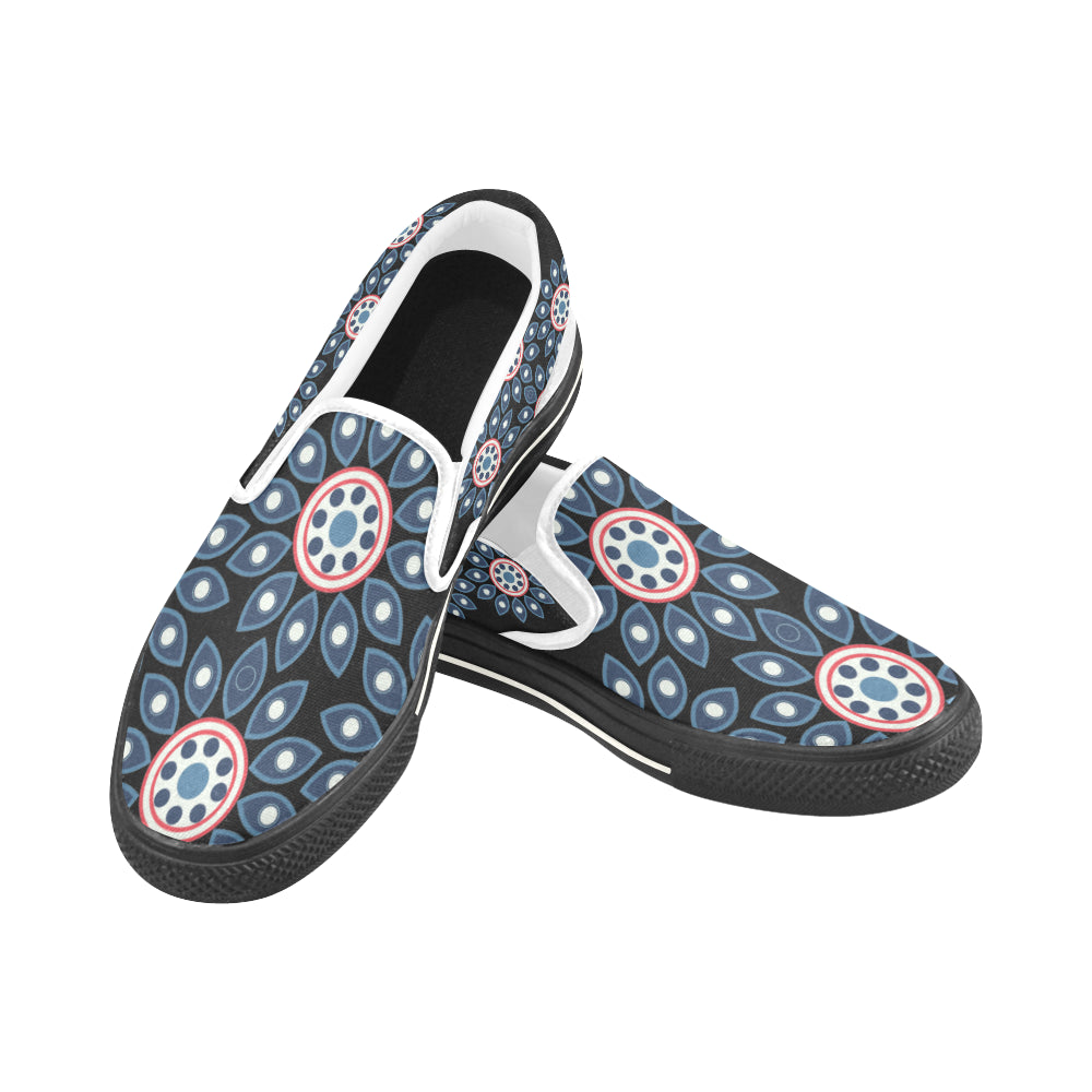 Men's Mandala Print Canvas Slip-on Shoes