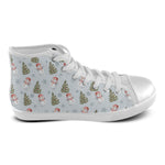 Women's Snowman Christmas Print Canvas High Top Shoes